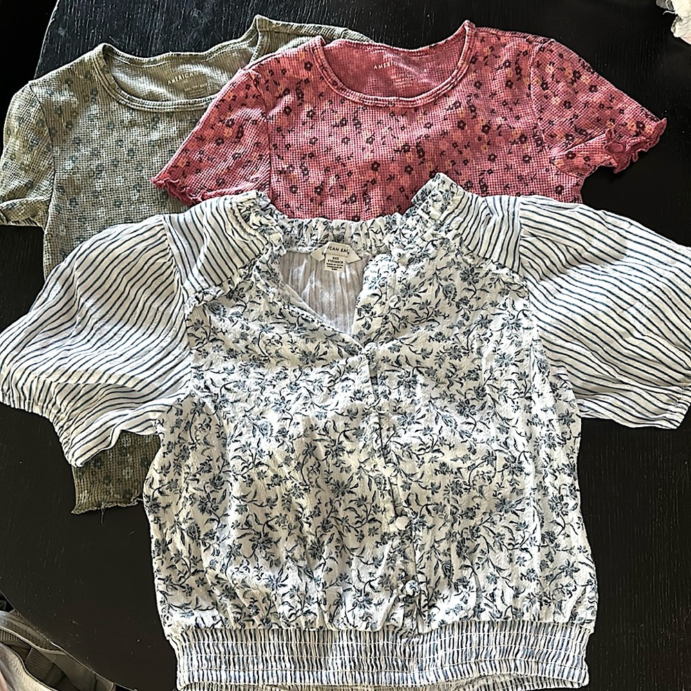 XXS AMERICAN EAGLE BLOUSE TRIO